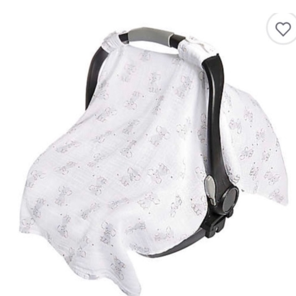 Aden + Anis Essentials Car Seat Canopy, Elephant Gray